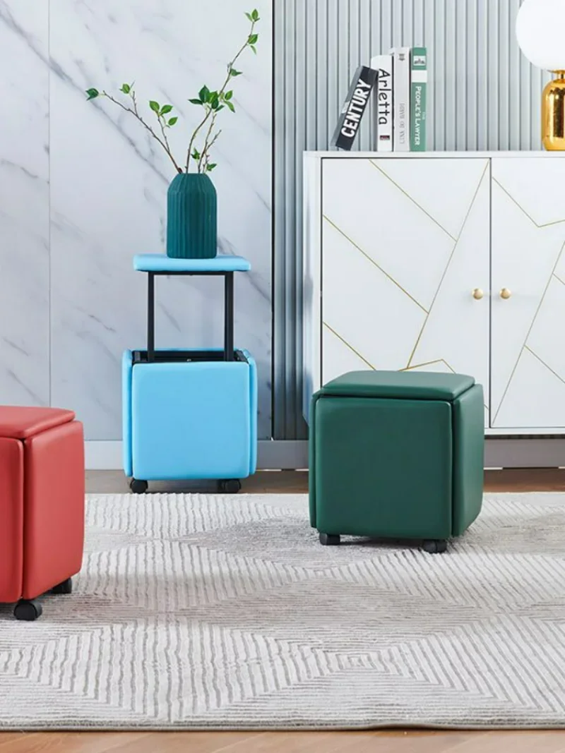 35cm Multi-functional Combination Storage Stool Simple 5-in-1 Stools Home Living Room Sofa Side Pouf Bench Nordic Furniture