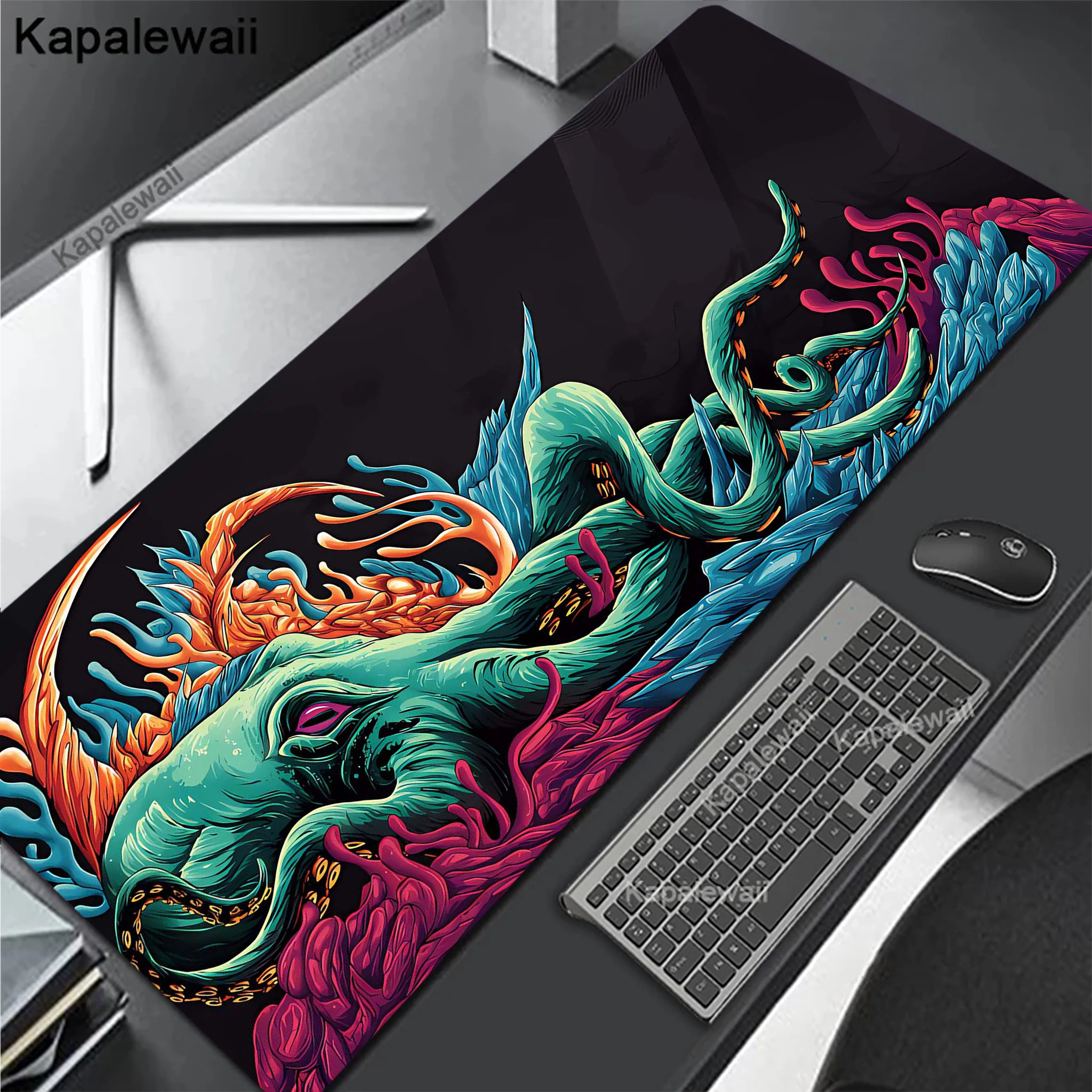 

Japanese Oni Evil Spirits Mouse Pad Gaming Setup Accessories Mousepad 700x300x2mm Desk Mat Locking Edge Mouse Pads Keyboard Mat