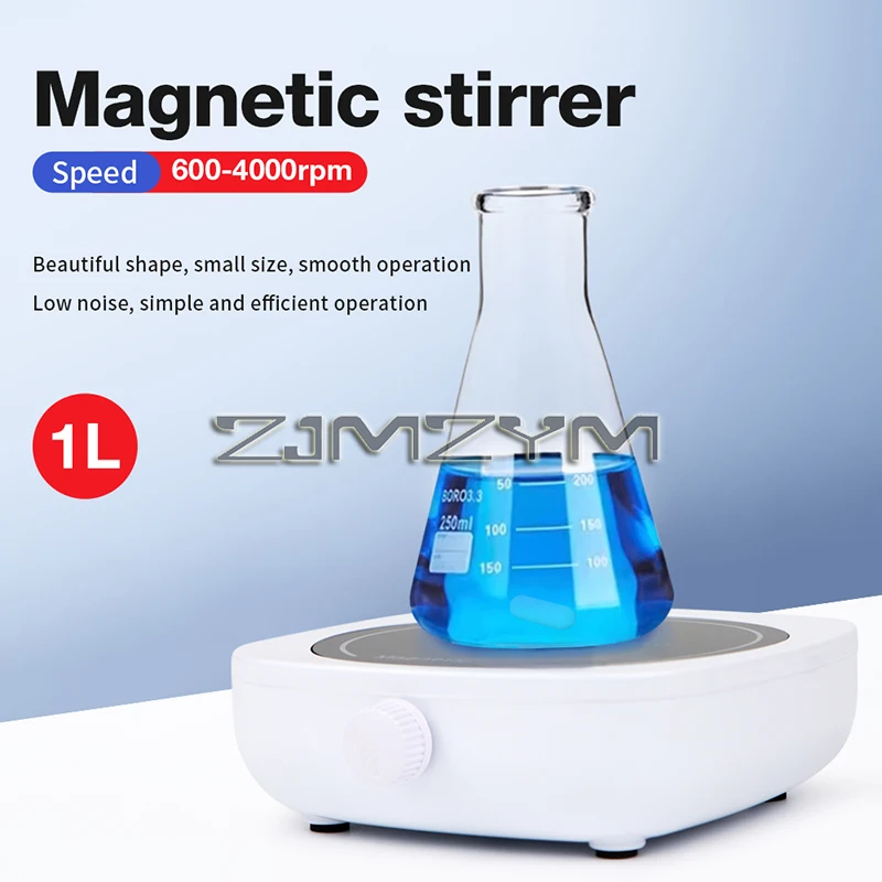 Magnetrührer Mini Lab Rührmischer Tragbare Rührplatte mit Rührstab 1L 600-4000 für Labor EU-Stecker