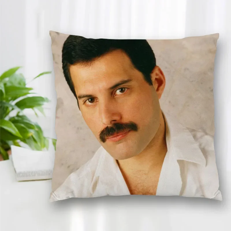 Custom Freddie Mercury Pillowcase With Zippered Bedroom Home Office Decorative Pillow Sofa Pillowcase Cushions Pillowcover