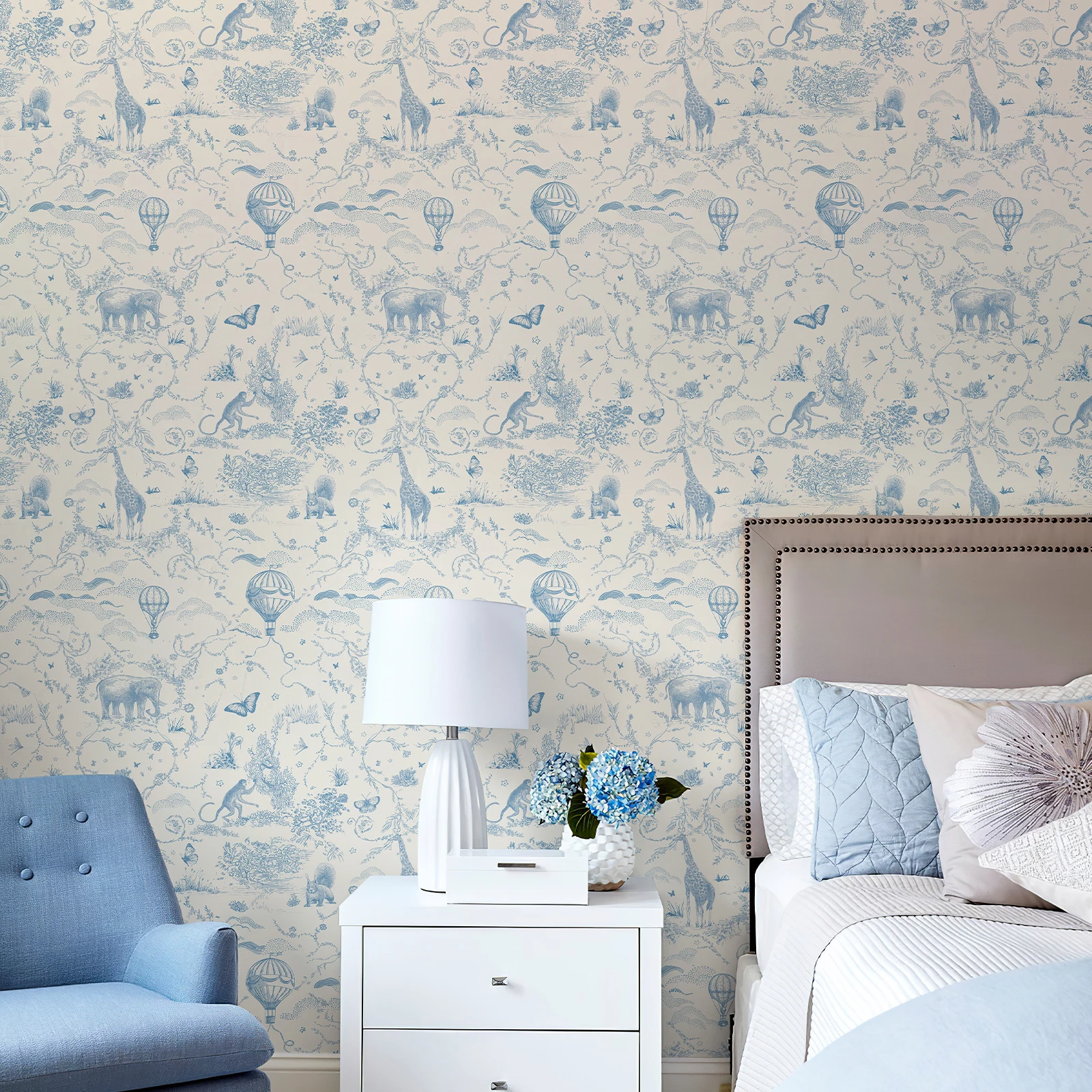 Waterproof Elephant Giraffe Flower Animal Peel And Stick Wallpaper Morden  Self Adhesive  Cabinet Sticker PVC Home Decor