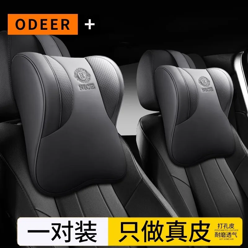 Memory Foam Car Headrest and Lumbar Support Pillow Set, Ergonomic Neck and Back Cushion for Driving, Office and Travel, Soft