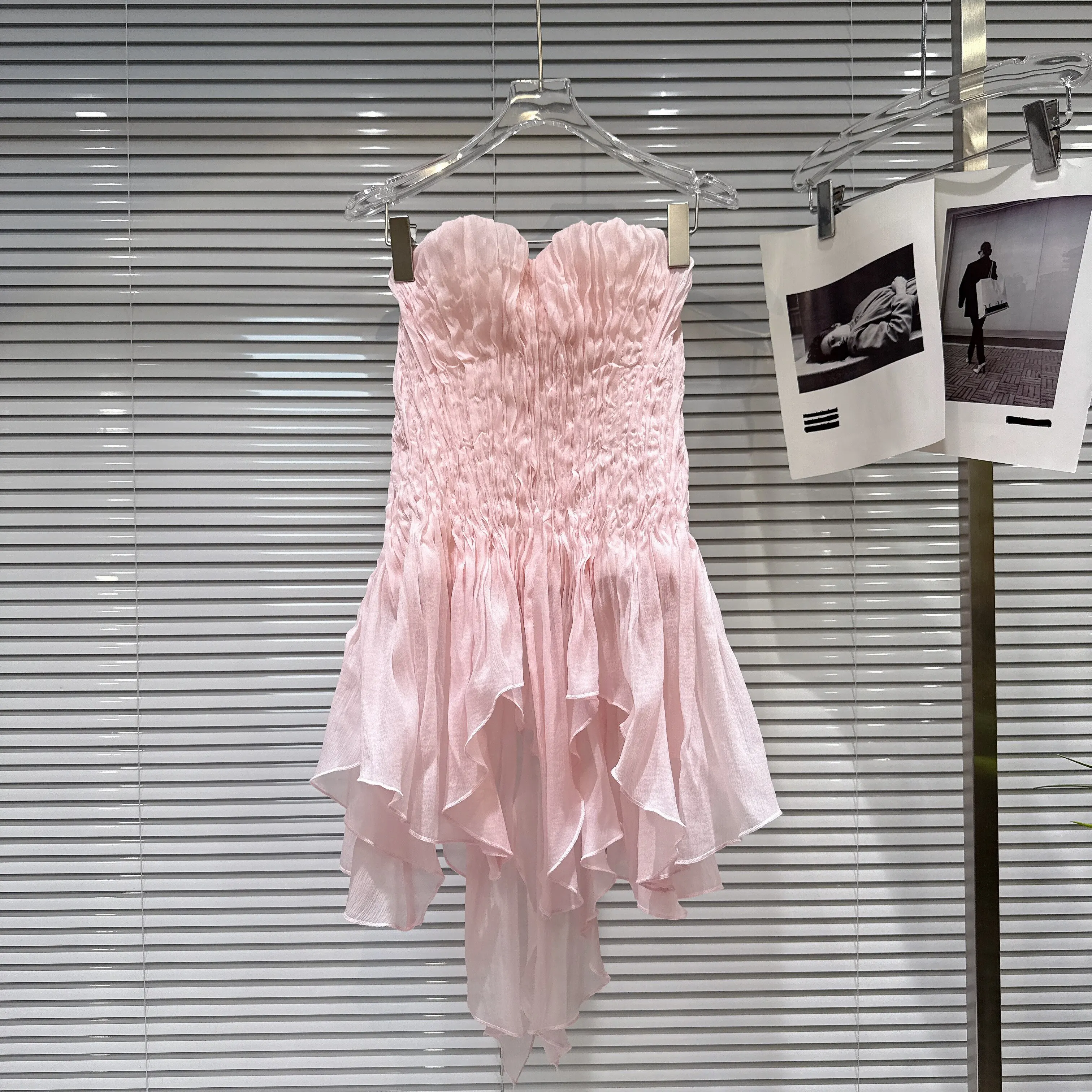nuevo-vestido-bandeau-de-gasa-con-estilo-ballet-y-fruncido-con-varillas-para-mujer-coleccion-verano-2026