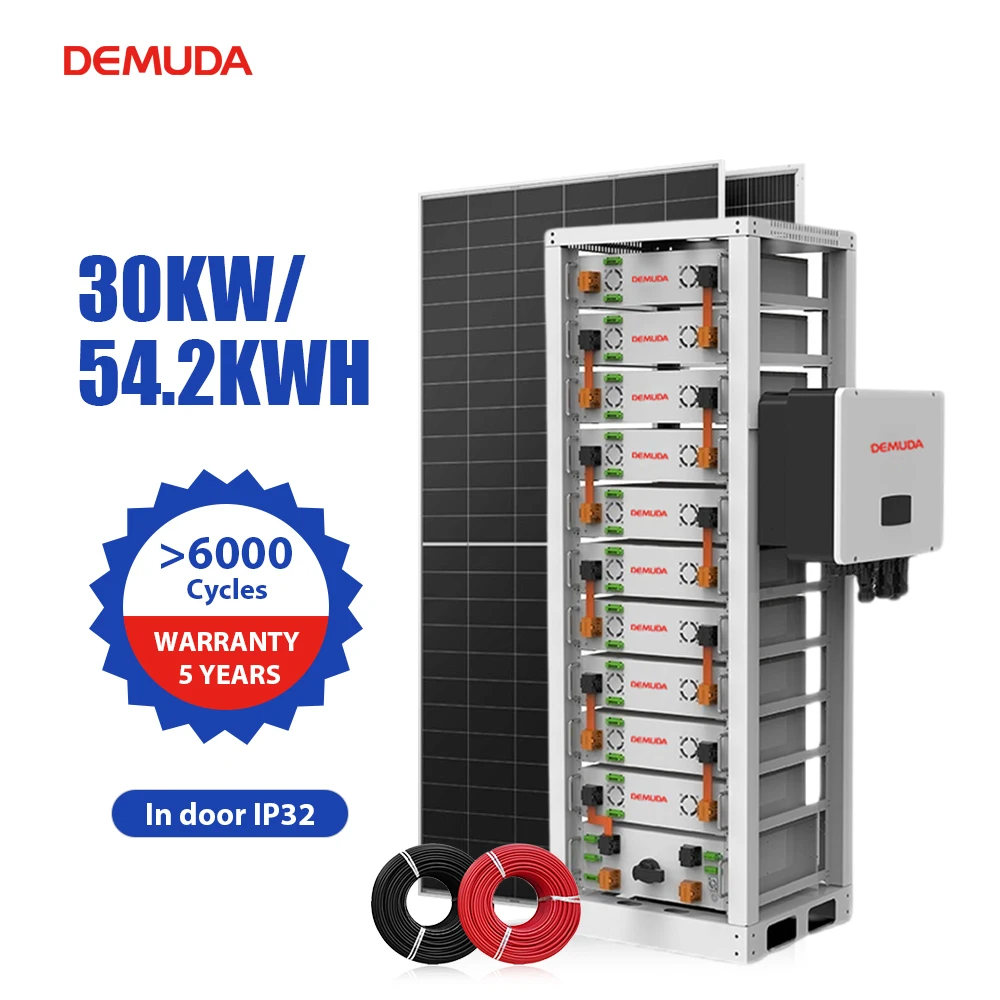 DEMUDA Easy Install Outdoor Industrial 30KW 50KWH 50kw 100kwh Bess Solar Battery Energy Storage System Hybrid Power System