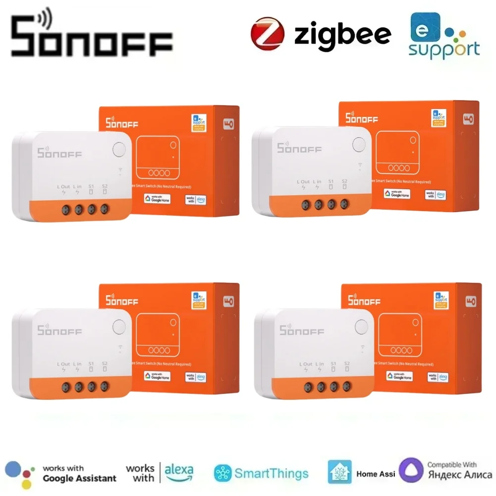 SONOFF ZBMINI L2 Zigbee Smart Switch Mini L2 Zigbee Zbminil2 Kein Neutralleiter Zwei-Wege-Steuerung Erforderlich 1-Gang Alexa Google Home