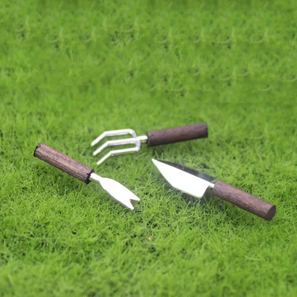 

3 шт. 1/12 кукольный домик, миниатюрная вилка, лопата, мини-инструменты для растений в горшке, модель игрушки для кукольного дома, аксессуары, украшение ob11 bjd