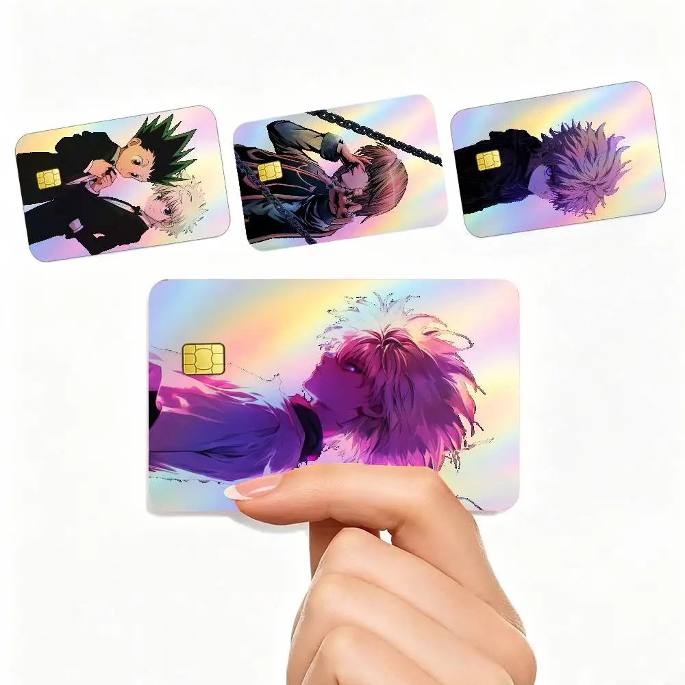 Gon and Killua Hunter x Hunter 4pcs 1Set Card Stickers Small Waterproof Chip 4PCS Card Sticker