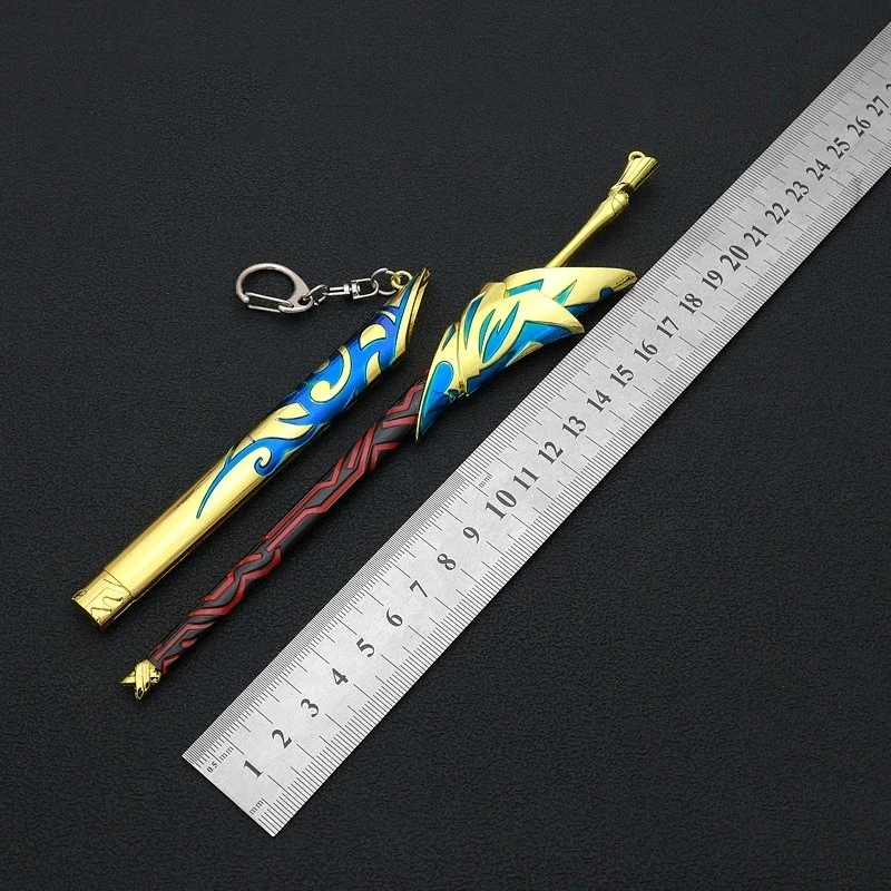 Réplica de Anime Fate/stay night de 22cm, espada Elish Enuma, arma de Metal, modelo de sirviente Archer Gilgamesh 1:6, accesorio de figura de acción, juguete