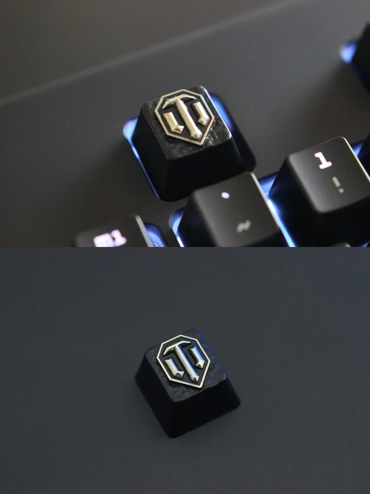 KeyStone-Teclado mecánico con temática World of Tanks, accesorio de aleación de aluminio, altura R4, para Cherry MX axis, 1 unidad