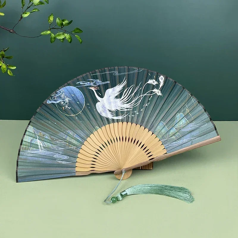 Summer Portable Folding Fan Silk Lady Decorative Hand Fan Outdoor home decoration hand fan best gift