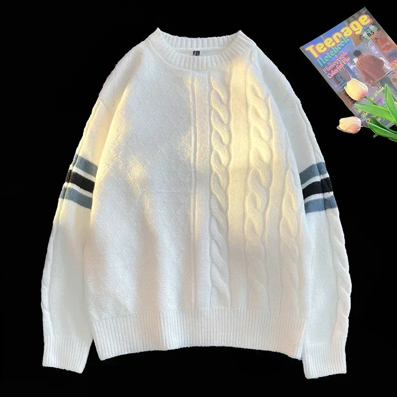 

Мужской зимне-осенний модный модный уличный повседневный трикотаж, мужской удобный универсальный ветрозащитный дышащий теплый пуловер, свитер