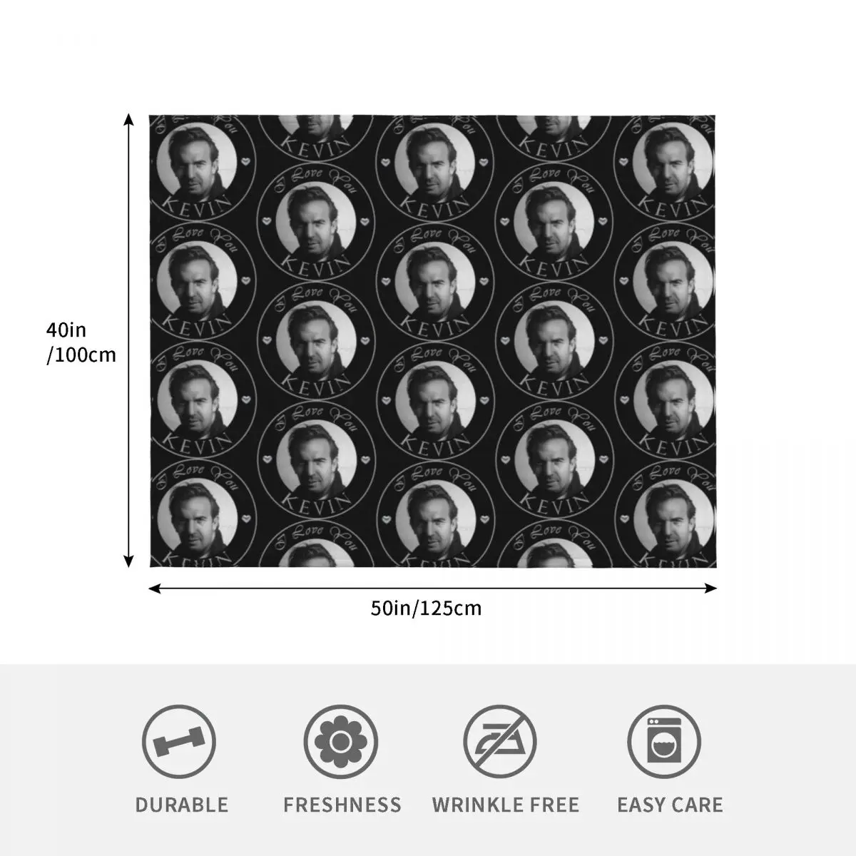 أنا أحبك كيفن رمي بطانية سرير مزخرف لحاف أريكة مزخرفة بطانيات متعددة الأغراض