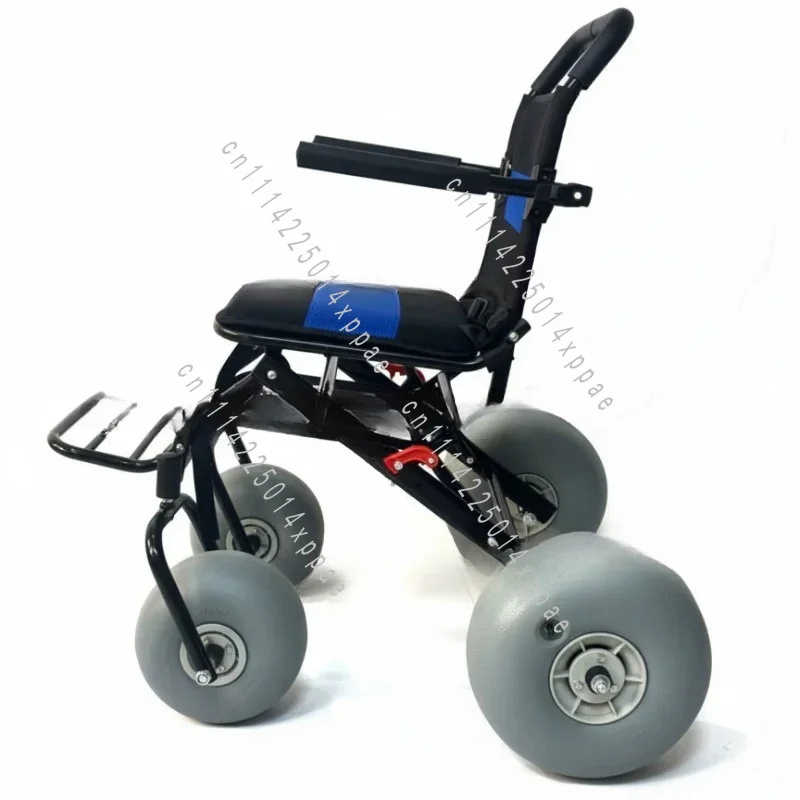 Breathable Seat Backrest Waterproof Safety Lightweight Recycling Foldable Mobile Beach Wheelchair Dasha Tire All-terrain