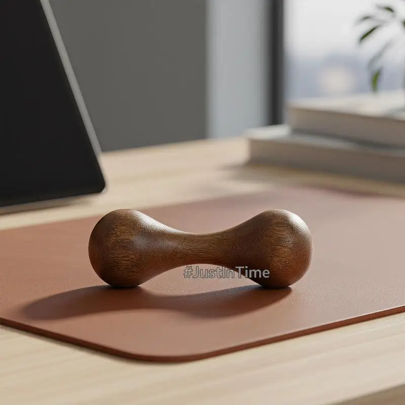 Dual Head Natural Sandalwood Face Massager Ergonomic Handle Smooth Surface for  Sculpting Puffiness Reduction