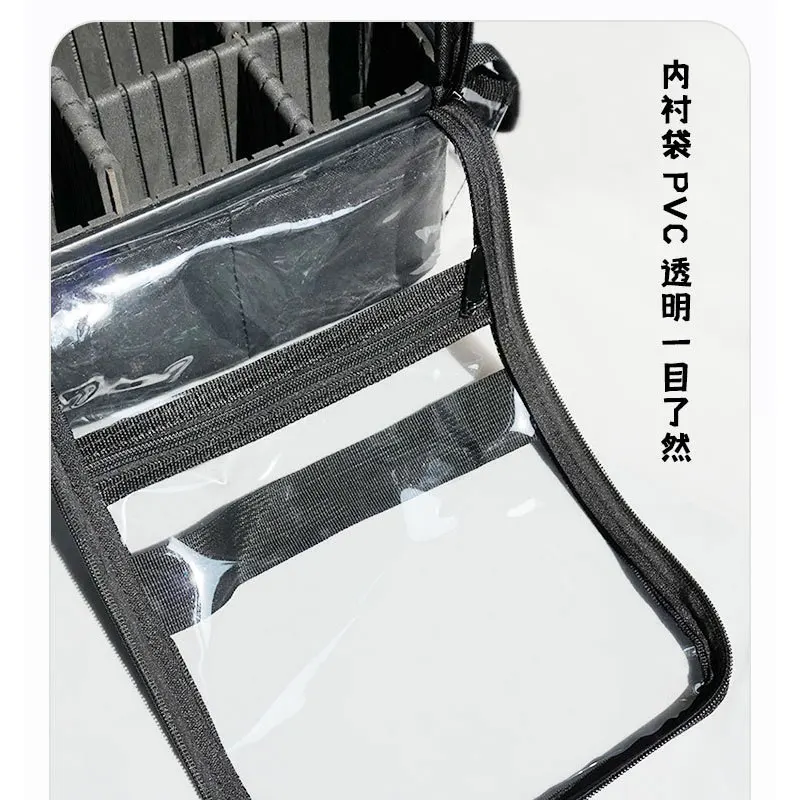 Bolsa de Viaje Transparente de PVC, de Gran Capacidad, Impermeable, Simple, Portátil, con Compartimentos, Tipo Bandolera