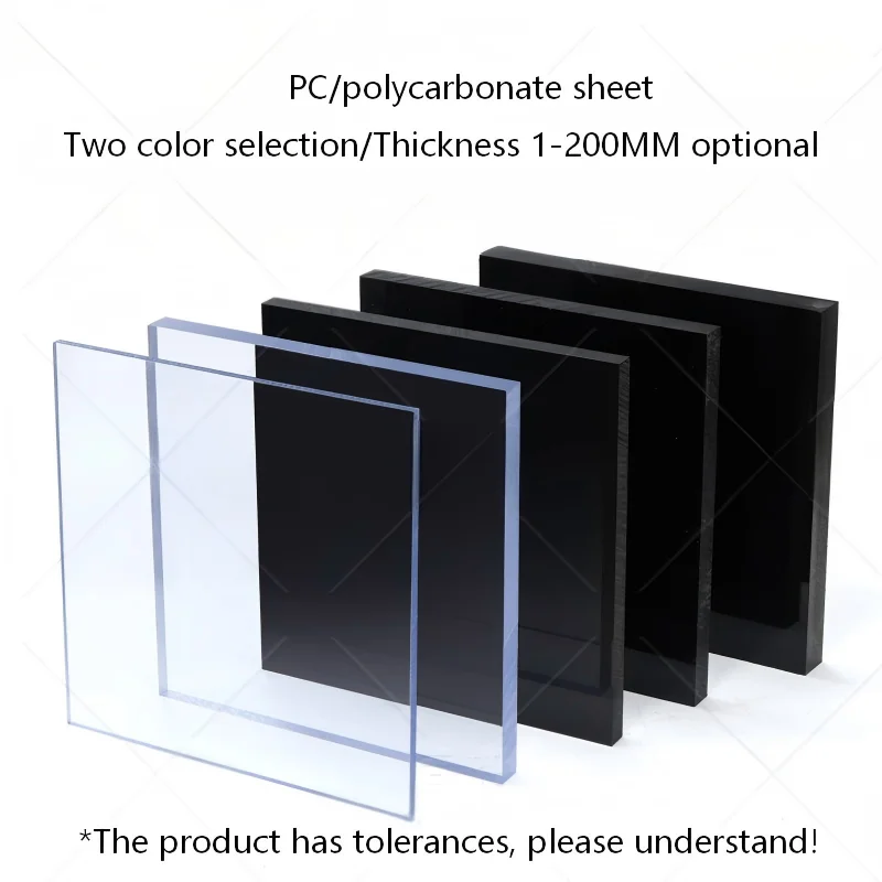 High Transparent Black PC Polycarbonate Sheet Shatterproof High Temp Resistant Board For Photo Frame Partition Custom Made