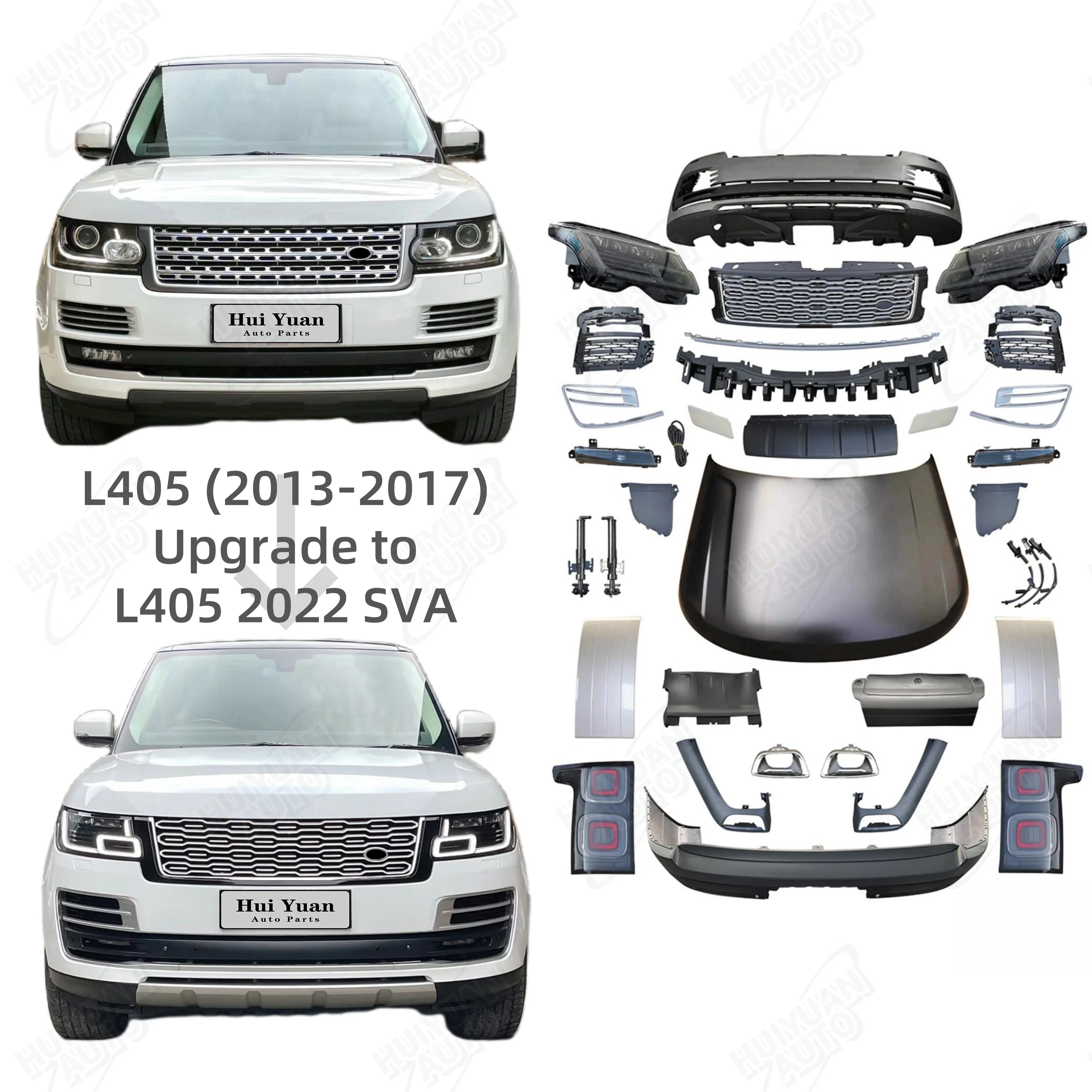 

100% Suitable for RANGE ROVER Vogue 2013-2017 to 2022 SVA Auto Body Systems Front Rear Bumper Grille Headlights Taillamps Hood