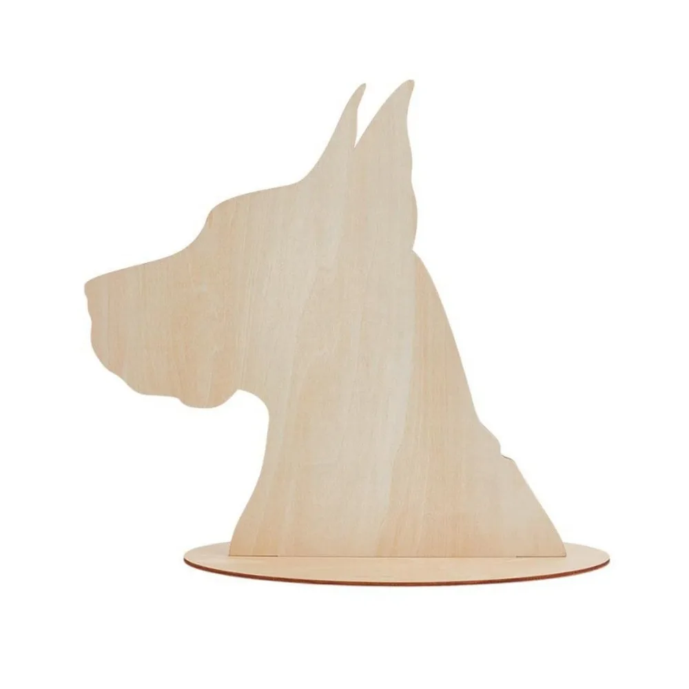 

DIY Dog Silhouette Display Stand Removable Easy To Assemble Wood Pet Bib Display Rack Decorative Photography Props