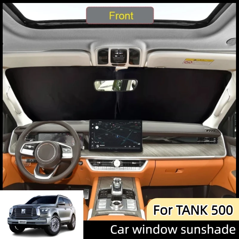 

Car Black Windows Privacy Sunshade Auto Anti-UV Heat Insulation Protect Cover For Great Wall TANK 500 2022-2026 Accessories