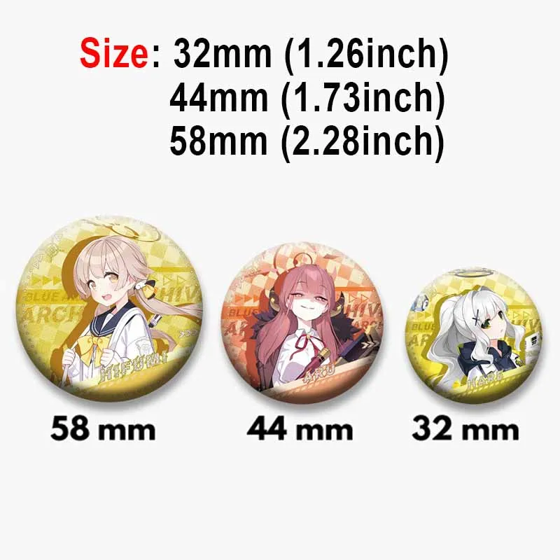 Cute Cartoon Character Coin Brooch Game Blue Archive Enamel Pins DIY Backpack Hat Jewelry Badges Accessories Gifts for Friends