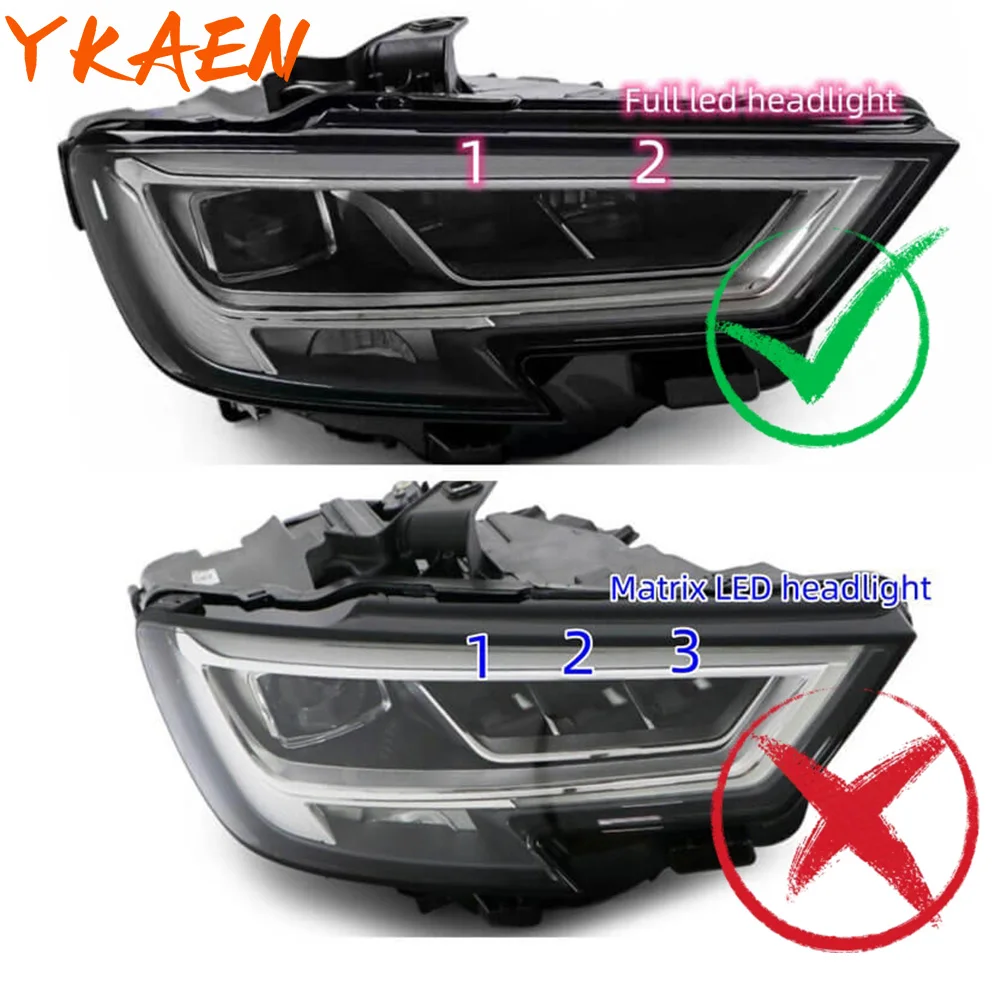 New For Audi A3 S3 Daytime Running Lights Full LED Headlight DRL White Lightsource Boards 8V0998474A 8V0998473A Daylight Replace