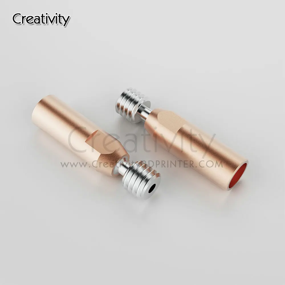 

Ender 3 CR10 Titanium Alloy Bi-Metal Heatbreak Throat 1.75mm Copper Plating Tube 4.1mm Through For Ender 3/5 CR-10/10S Hotend