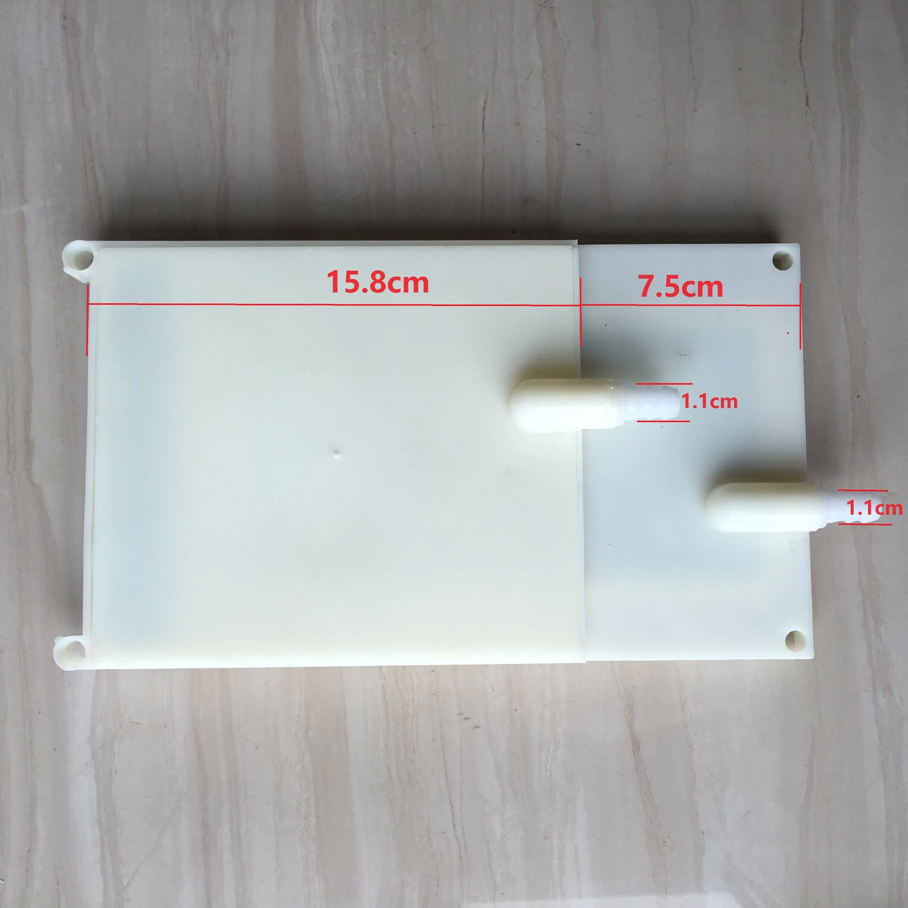 ABS 24.3X13.7cm Interfaccia di tipo intubazione per doccia rettangolare Soffione doccia 5 * 10 fori Accessori per soffione doccia a cascata con spruzzo superiore