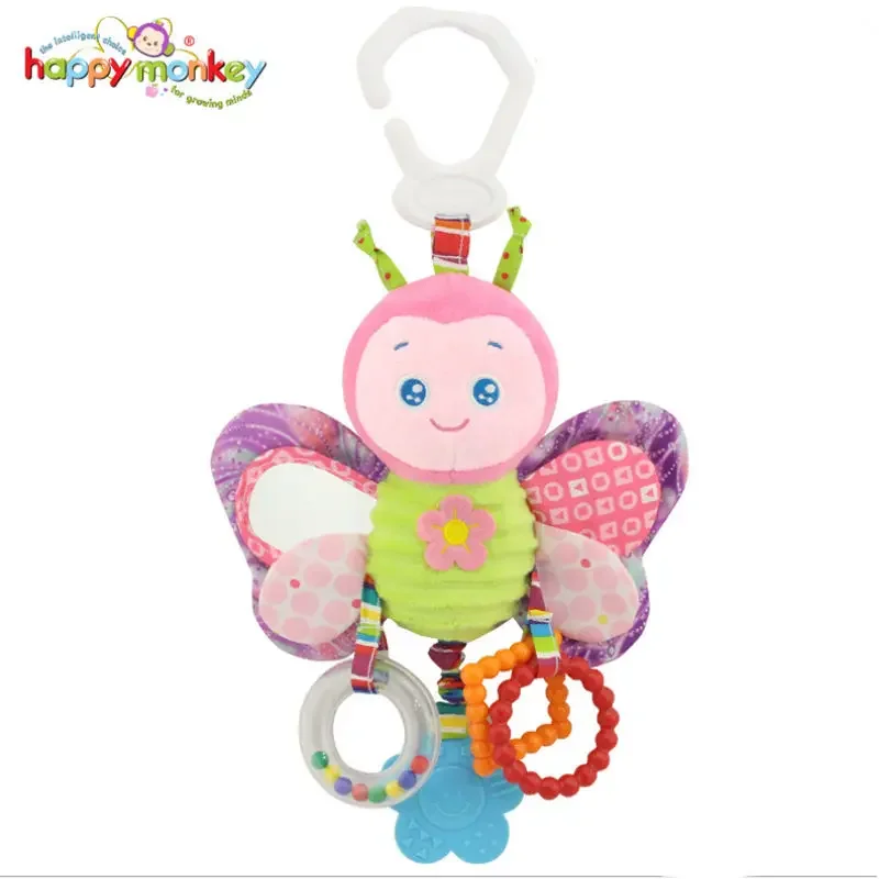 Pudcoco Brand Cute Crib Cot Pram Hanging Rattles For Baby Stroller&Car Seat Ringing Stuffed Plush Animals Baby Toy Education