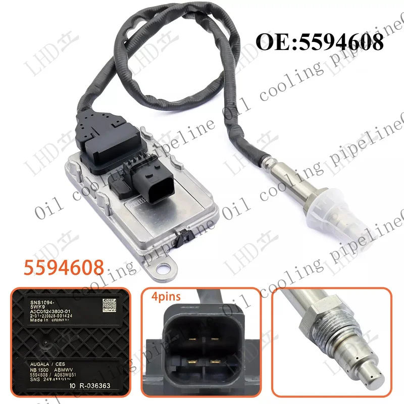 A+ 24V Rear Nitrogen Oxygen Nox Sensor A063W651 5594608 For Cummins Engine