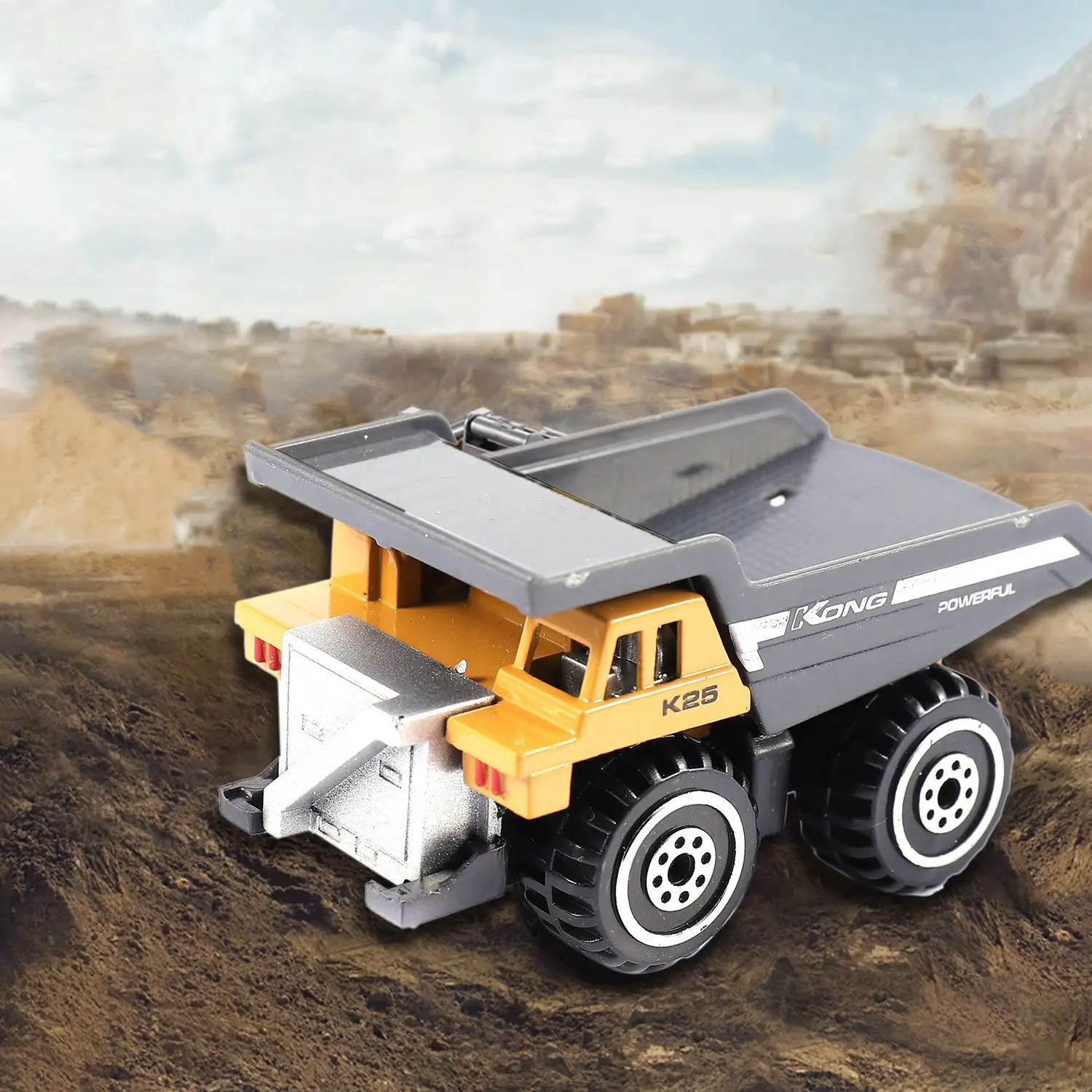 

AS96-6 Pcs Alloy Mini Engineering Car Model 6In1 1:64 Metal Diecast Engineering Vehicle Car Dump Truck Forklift Excavato