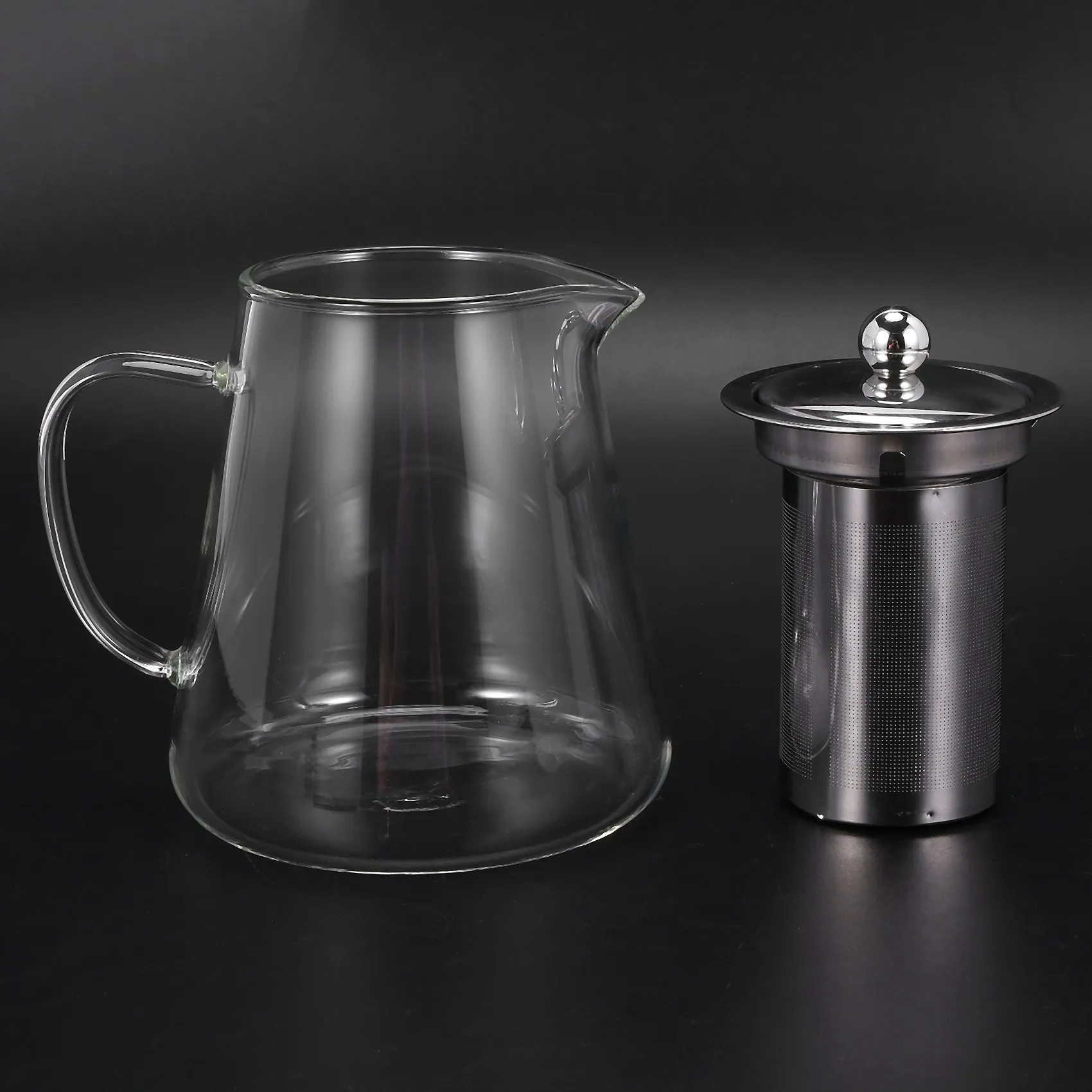 Exquisite-2X Glass Teapot With Stainless Steel Removable Infuser For Loose Leaf Tea, Bonus Tea Kettle & Infuser Coaster, 950Ml