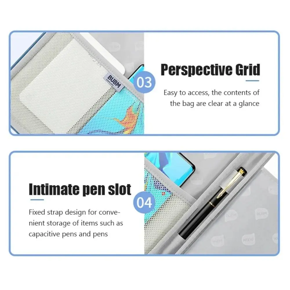 Universal 10.9/12.9inch Tablet Sleeve Bag Large Capacity Shockproof Carrying Case Multilayer Handle Laptop Bag