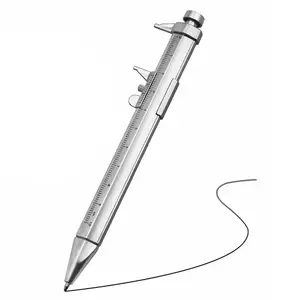 Многофункциональный креативный штангенциркуль с нониусом Шариковая ручка для студентов многоцелевой подарок измерительная линейка 0-100 штангенциркуль