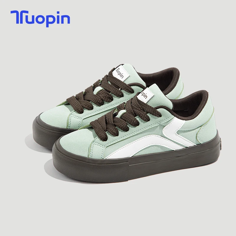 Tuopin-zapatillas de deporte informales para mujer, zapatos de entrenamiento Moral, planos, combinan con todo, estilo universitario