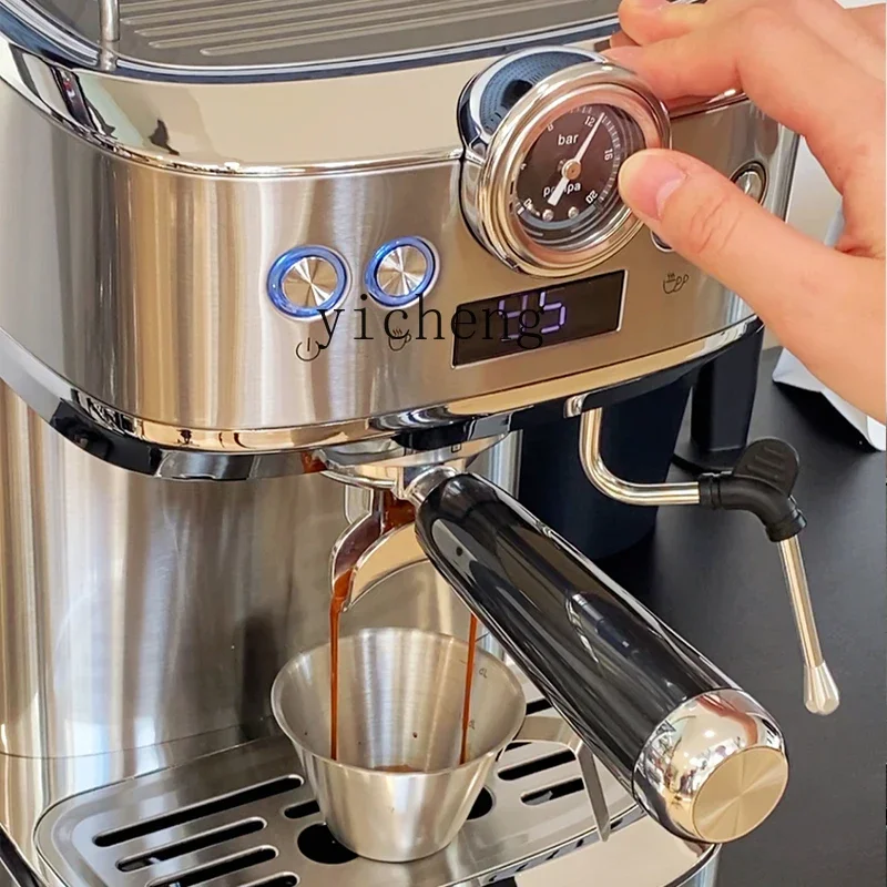 Zz coffee machine household small concentrated retro semi-automatic steam milk foam integrated