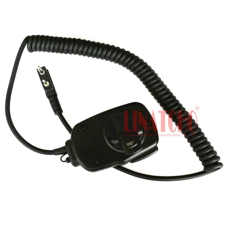 Red Light Universal Small Portable Radio Walkie Talkie 2 PINS TK Connector MIC Microphone UV-5R