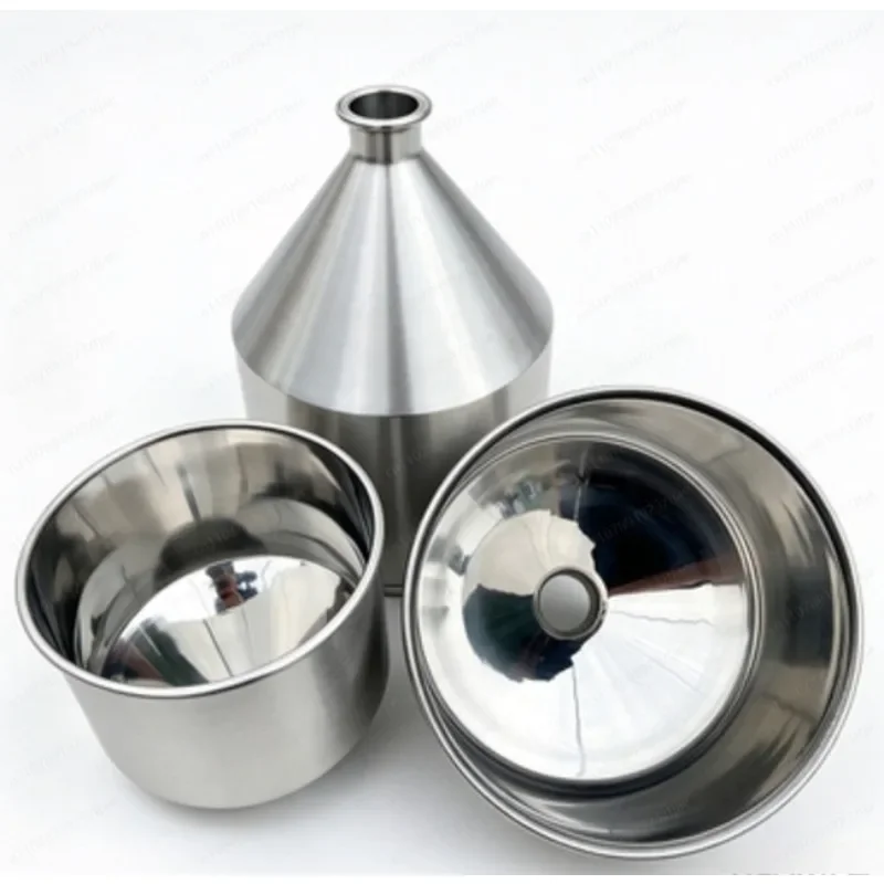 Stainless Steel Hopper for Canning Machine, SUS304 Feeding Hopper with Tri-Clamp Ferrule for Filling Equipment