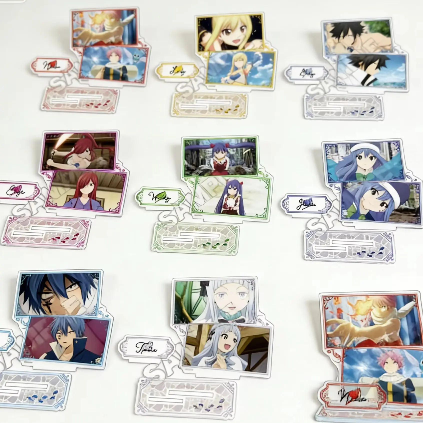 FAIRY TAIL 100 Years Quest Rectangle Acrylic Stand Model Plate Keychains Desktop Ornament Cartoon Character Festivals Gifts