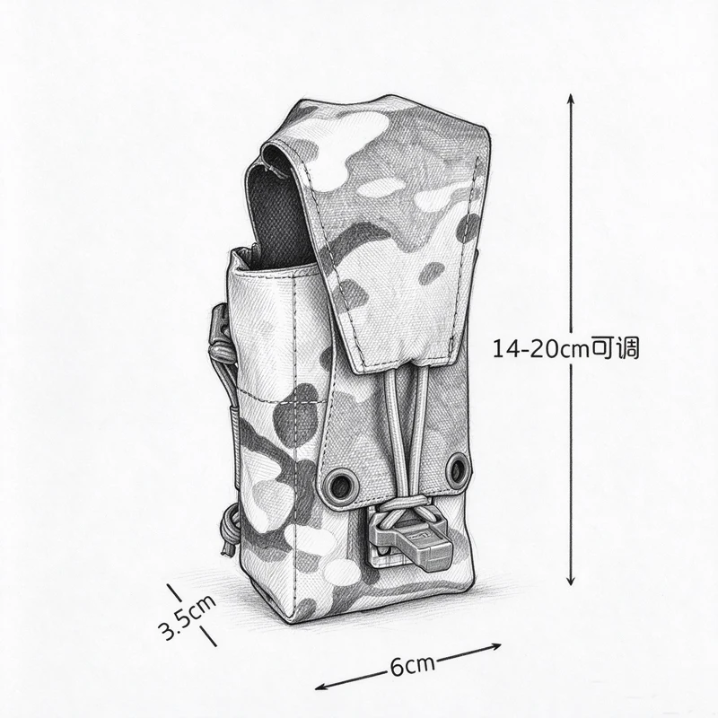 Outdoor Molle Pharaoh Silent Flash Bang Pouch Bag Multi Function Flip Sundries Bag Camo Outdoor PH92