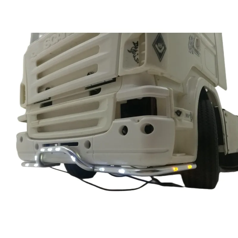 CNC LED Front Bottom Bumper Light for Tamiya 1/14 RC Truck Sca R620 R730 56323 Upgrade Accessories
