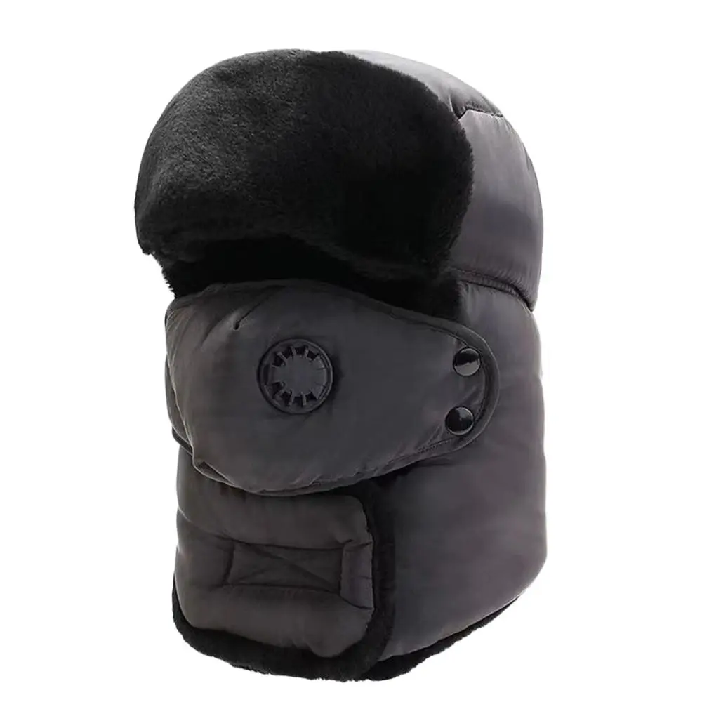 Outdoors Thick Bomber Hat Warm Winter Hat Bonnet Windproof Earflap Pilot Caps for Men Women