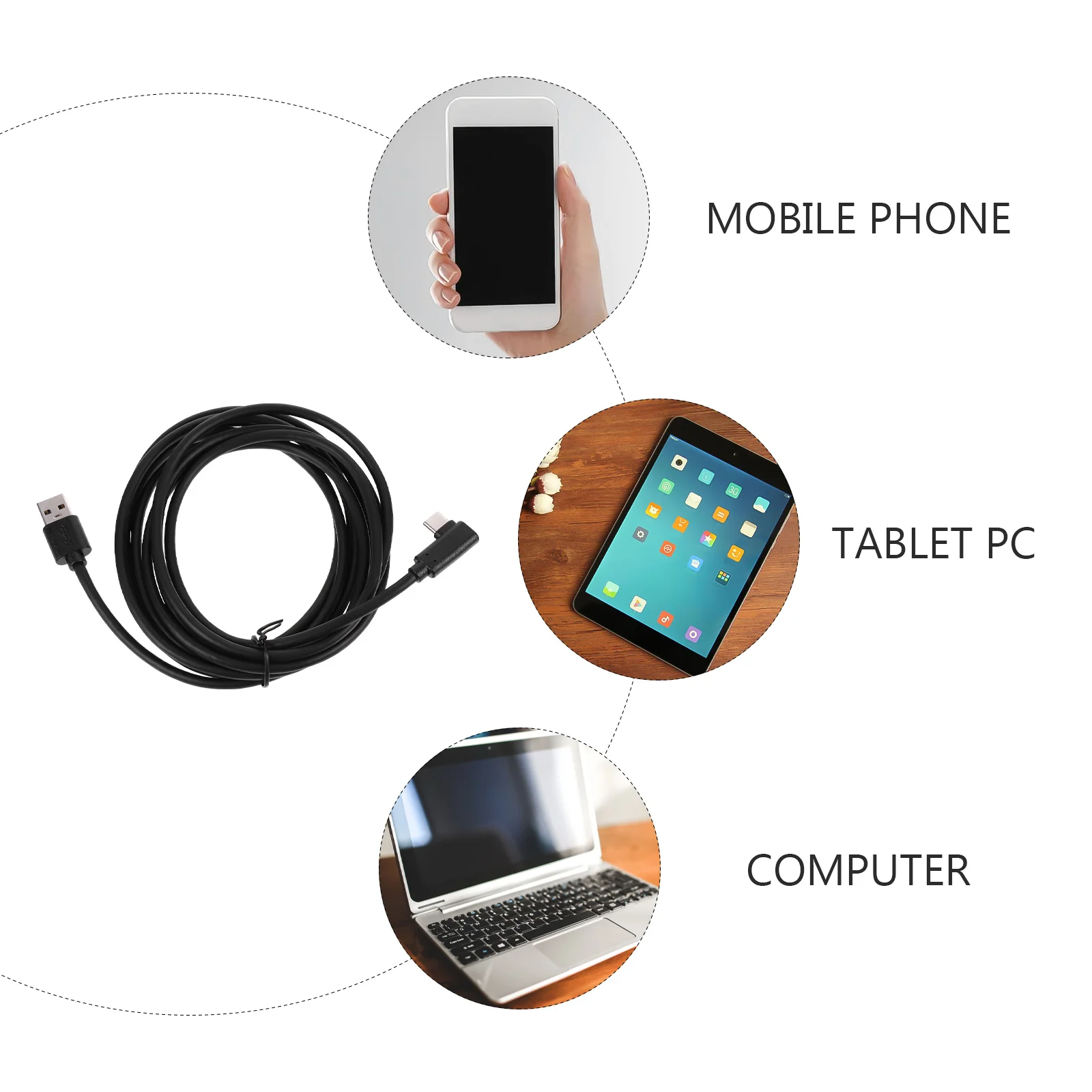 Cable LinkConnection Conexión Transferencia Carga USB 30 a Tipo Teléfono Exterior Pvc