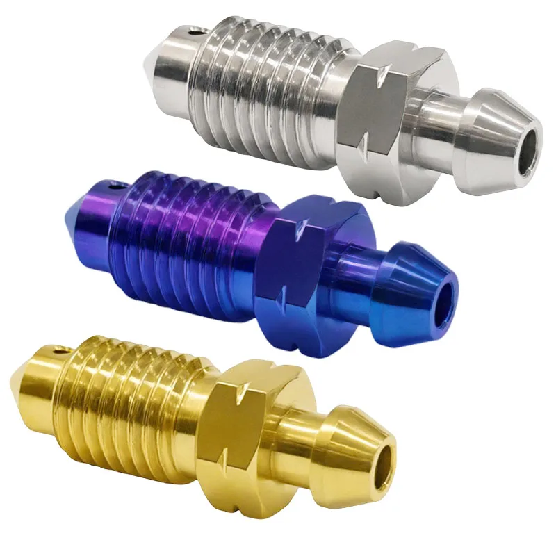Brake Caliper With Oil Nozzle Tip Oil Drain Screw Disc Brake Flange Cap M10x1.0/1.25 For Motorcycle ATV