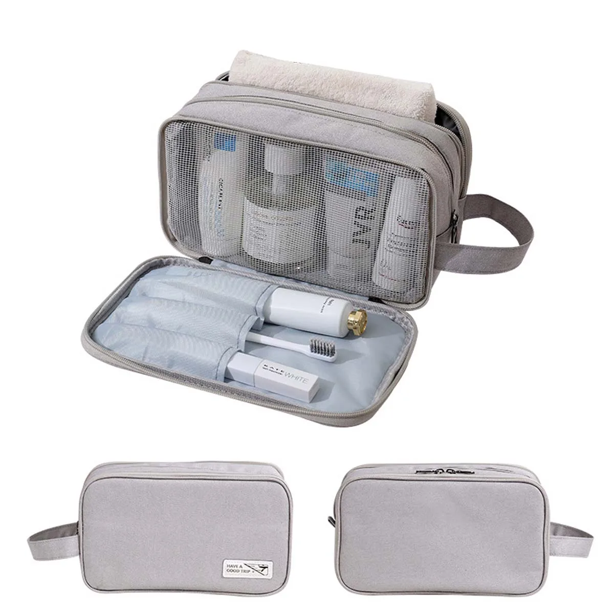 Men's Business Trip Simple Toiletry Bag Portable Dry And Wet Separation Bag Large Capacity Travel Cosmetic Storage Bag Wholesale