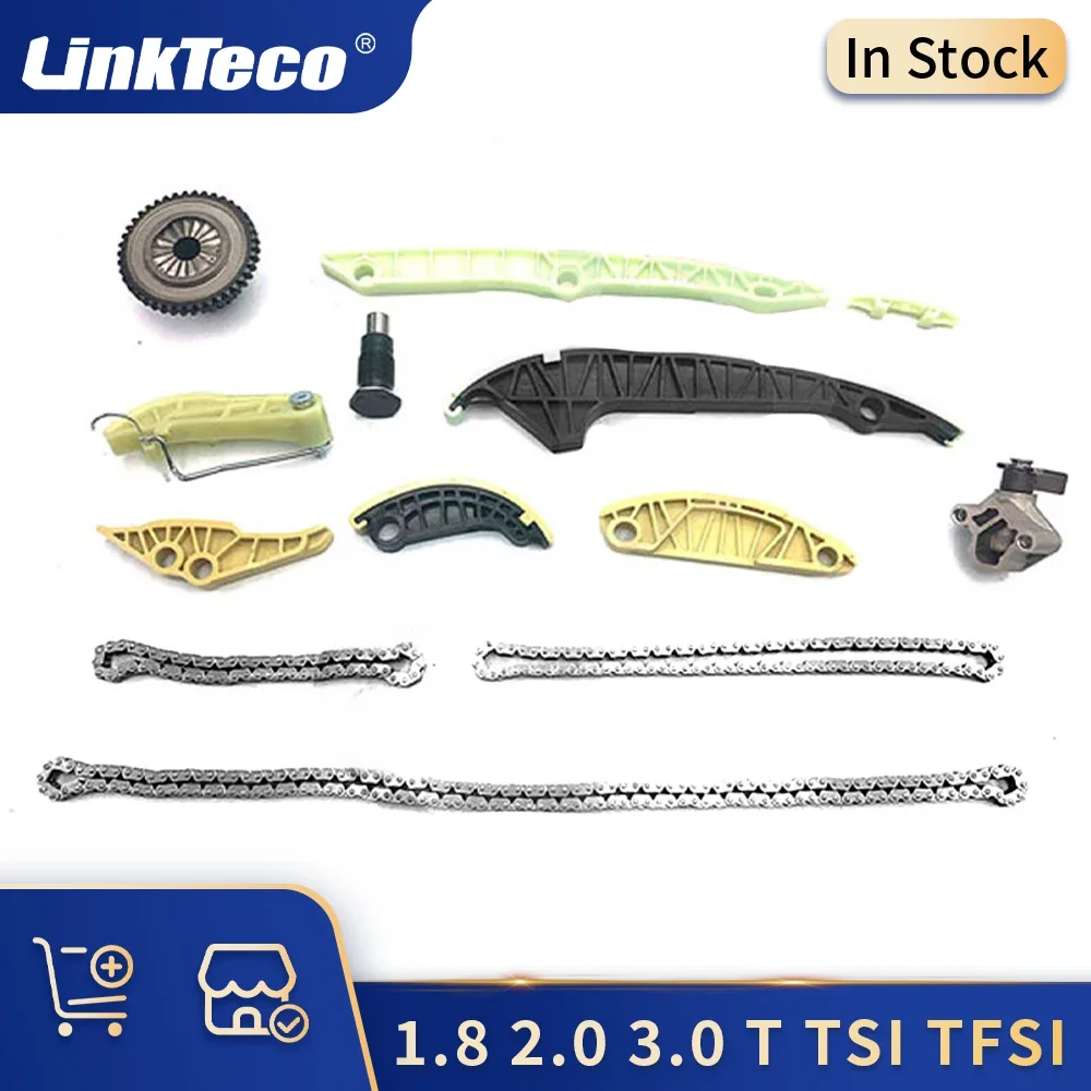 Kit de componentes de cadena de distribución del motor, compatible con 1,8, 2,0, 3,0 L T TSI TFSI para Audi A3, A4, A5, A6, TT, Volkswagen, VW, GOLF, Passat, CC, TIGUAN, EA888