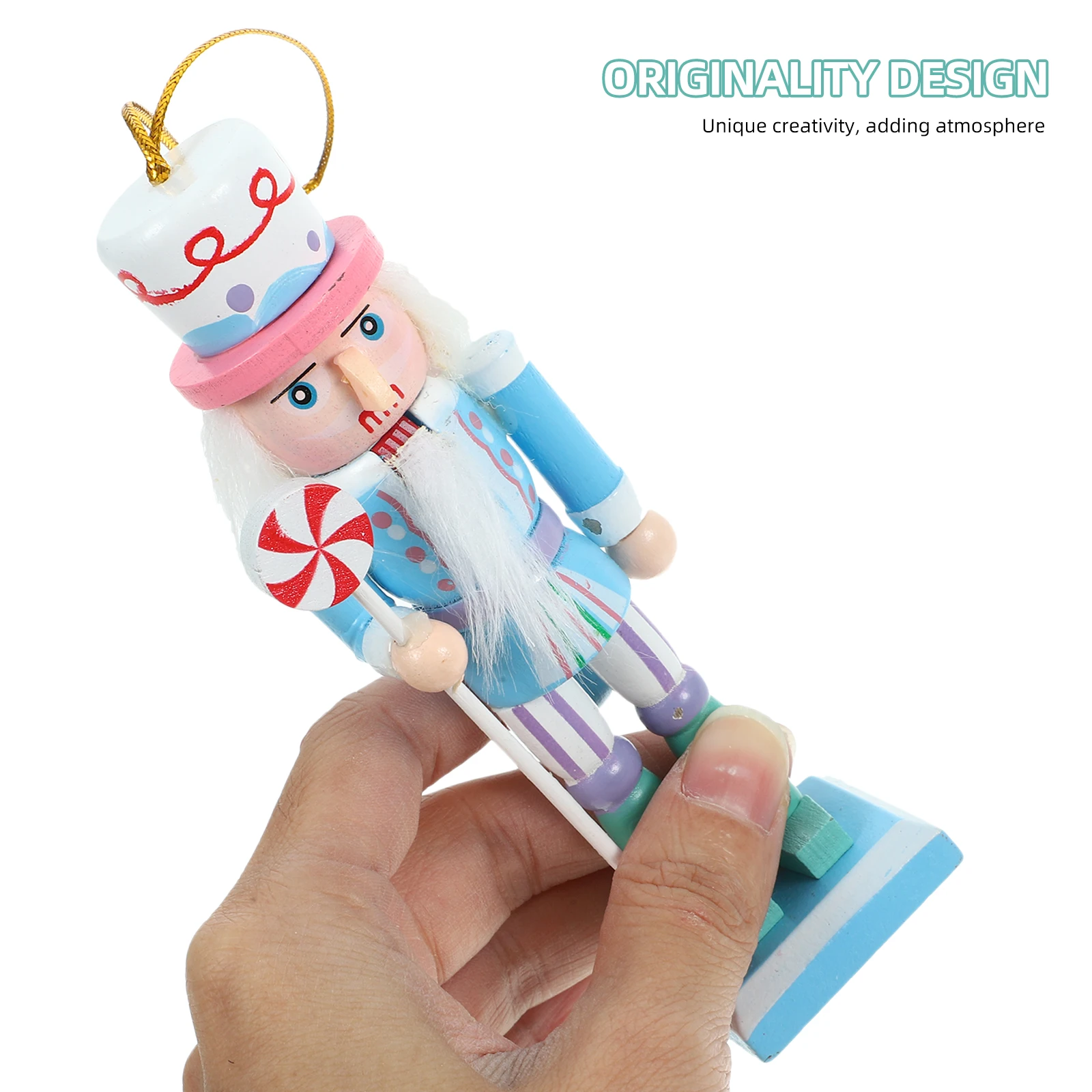 

4pcs Wooden Christmas Decorations Traditional Xmas Nutcracker Soldier Ornament Desktop Home Decoration Xmas Gift Wood Nutcracker