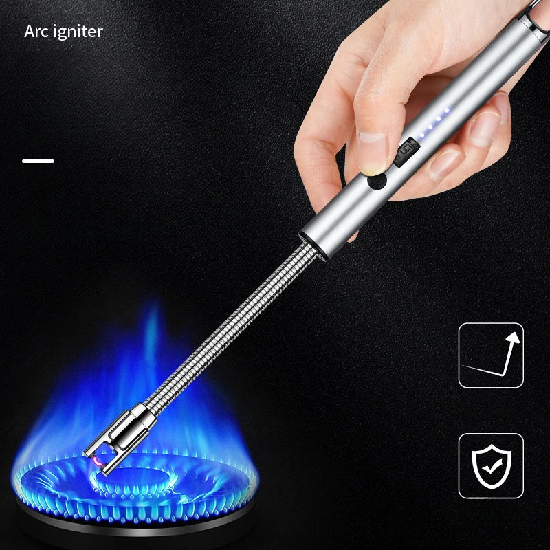 Gas Stove Natural Gas Electronic Usb Rechargeable Electric Lighter Windproof Pulse Plasma Arc Lighter Ignition Gun