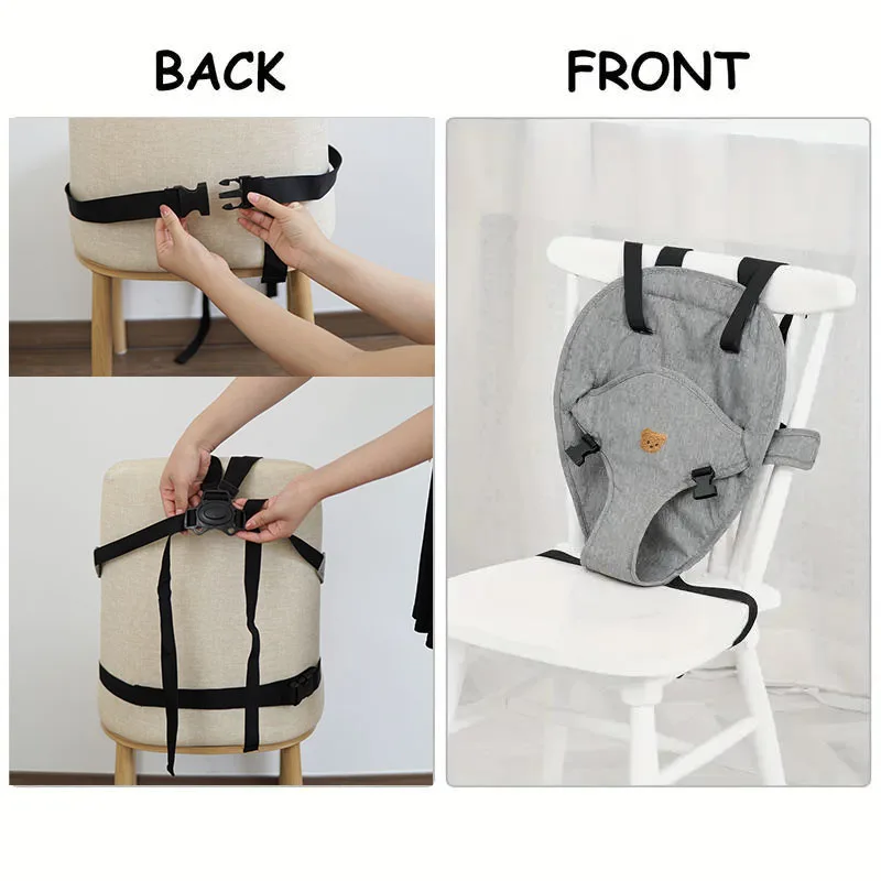 Travel Harness Seat For Baby High Chair, Safety Harness Chair Accessory For Baby Feeding, Portable Fabric Harness Toddler Chair