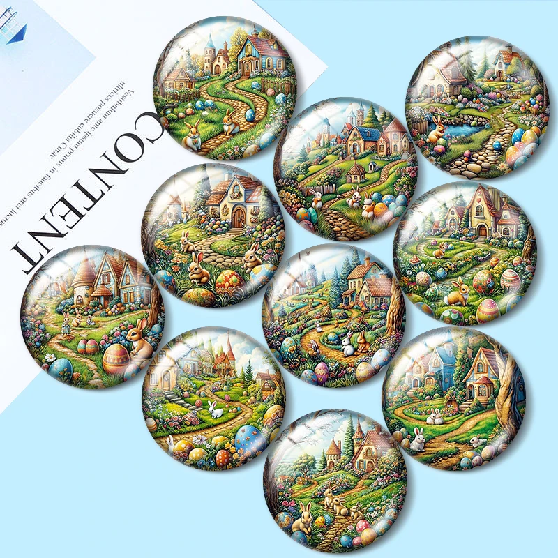 Winter Animals 10pcs 12mm/18mm/20mm/25mm Round photo glass cabochon demo flat back Making findings