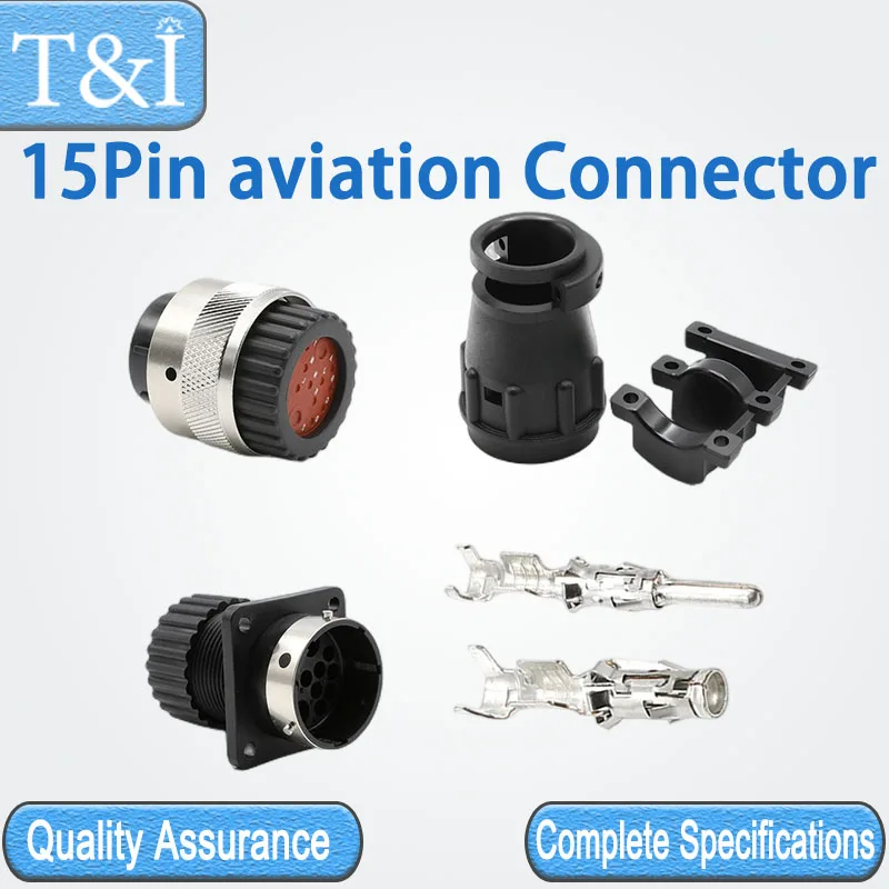 

1/5/100PCS ITT 15Pin Electronic Connection Aviation Automobile Waterproof Male Female Connector Plug Socket With Terminal